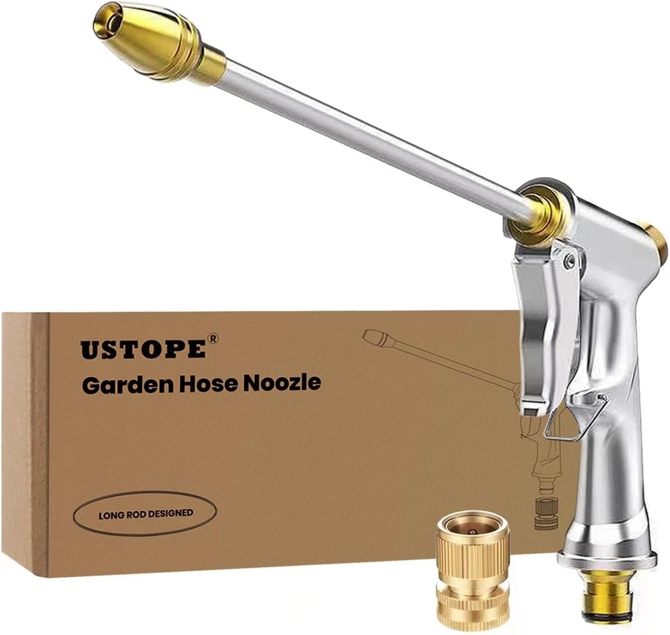 Garden Hose Nozzle, High Pressure Water Hose Nozzle Sprayer Head,fits 3/4â Garden Hose Thread,for Lawn & Garden,Washing Cars,Watering Garden,Cleaning,Showering Dogs&Pets