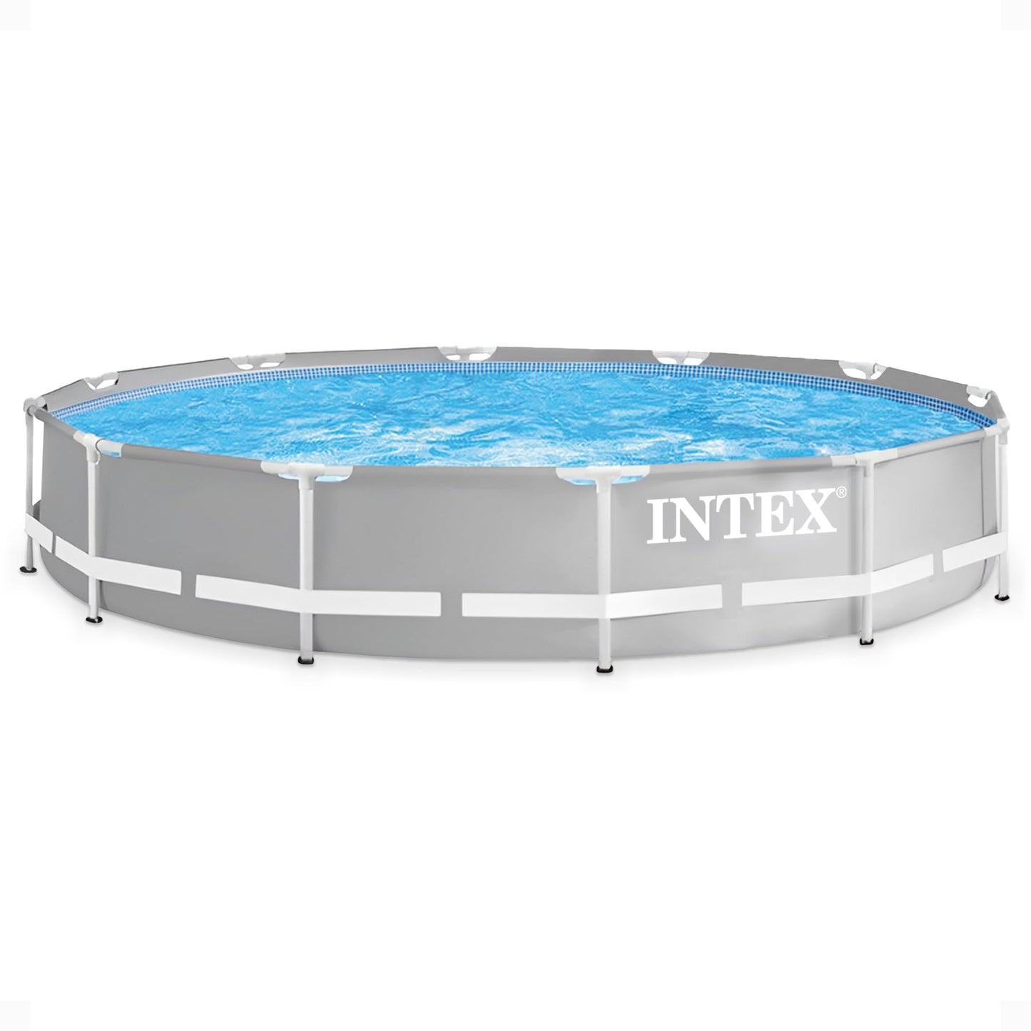 INTEX 26710EH Prism Frame Premium Above Ground Swimming Pool: 12ft x 30in – SuperTough Puncture Resistant – Rust Resistant – Easy Assemble – 1718 Gallon Capacity – Pool Only