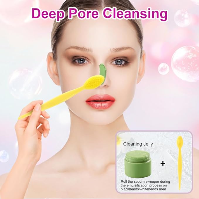 Lip Scrub Brush - 12 Pcs Lip Scrubber Dual-ended Lip Exfoliator Brush,2-in-1 Silicone Lip Brushes Lip Mask Applicator Lip Scrub Tool