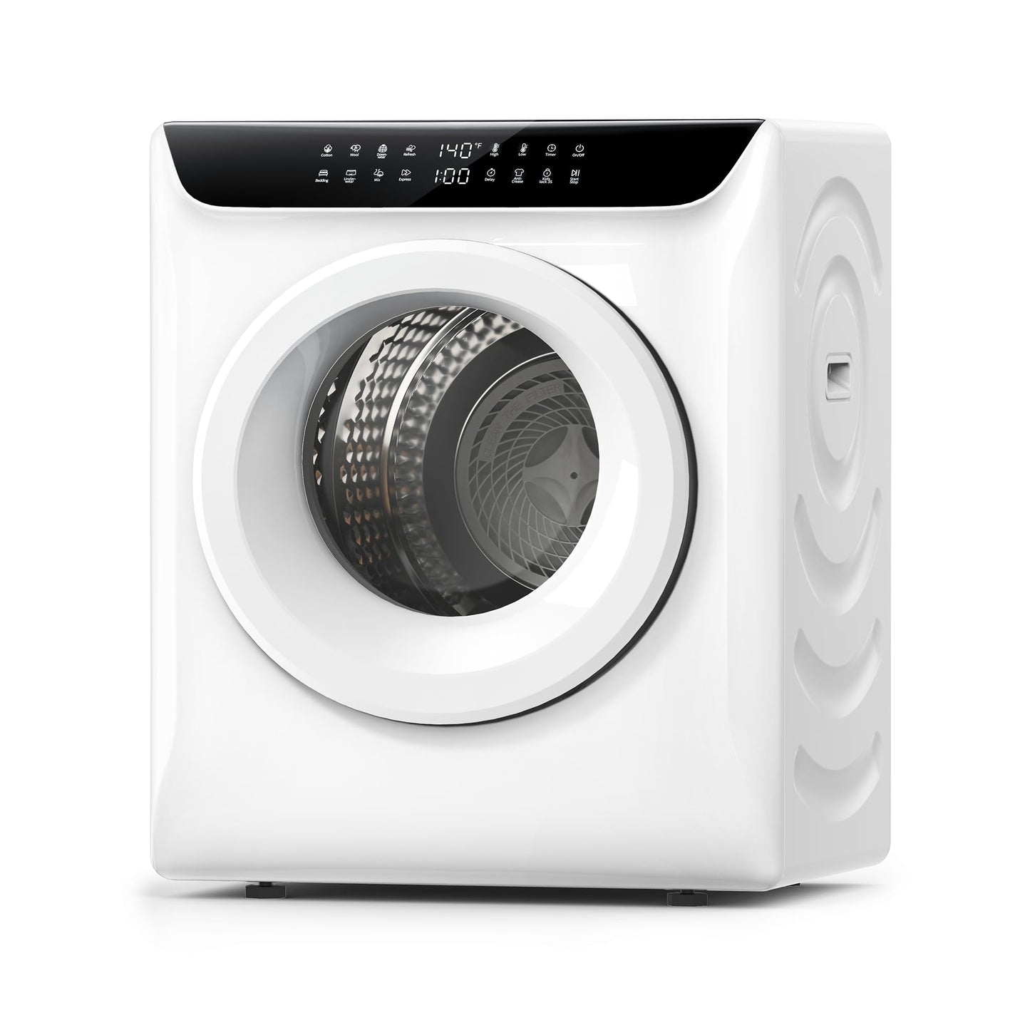 Temprium 3.5 Cu.Ft Portable Dryer for Clothes, 8 Drying Programs, 1400W Clothes Dryer with LED Control Panel, 120V Dryer, Delay Timer, Anti-Crease, Portable Dryers for Laundry, Apartment, Dorms, Home