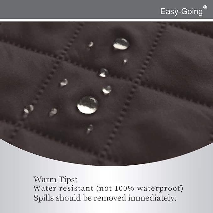 Easy-Going Recliner Chair Slipcover Reversible Sofa Cover Water Resistant Couch Cover Furniture Protector with Elastic Straps for Pets Dog (Recliner 22 inch, Chocolate/Chocolate)