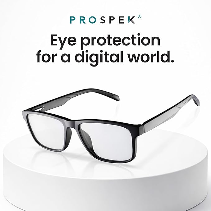 Prospek Blue Light Glasses Reading for Men and Women, For Computer Use, Blue Light Protection, Clear Lens 0 to +3.0 Diopters