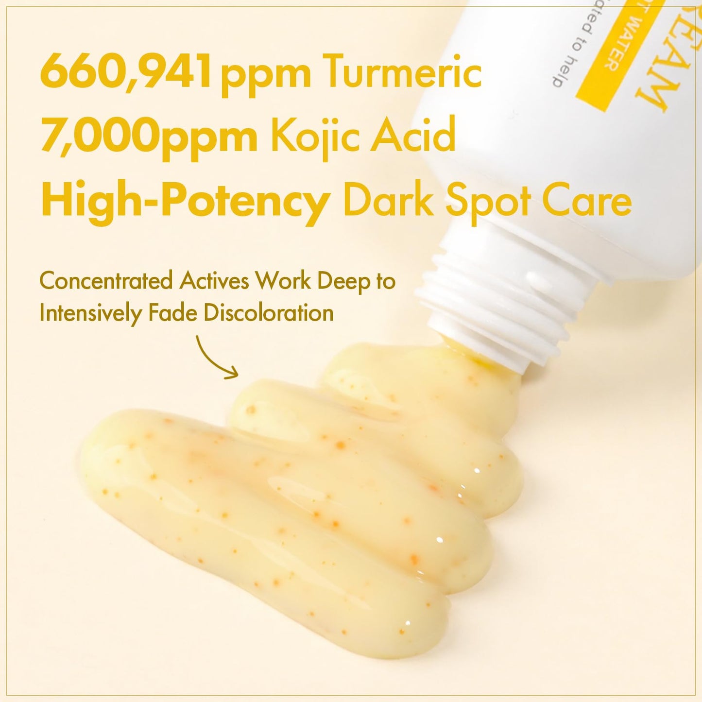 TOSOWOONG Kojic Acid Turmeric Cream, 99% Purity Kojic Acid 7,000ppm, 660,941ppm Turmeric, Dark Spot Corrector Capsule for Hyperpigmentation & Even Skin Tone Care, Korean Skincare, 50ml / 1.69 fl. oz.