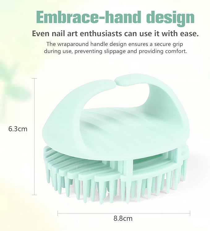 Scalp Massager Shampoo Brush,Scalp Dandruff Removal with Soft Silicone Bristles,Wet & Dry Scalp Care Head Scrubber Hair Washing,Hair Brush for Scalp Exfoliator,Comfortable for All Hair Types,Pink
