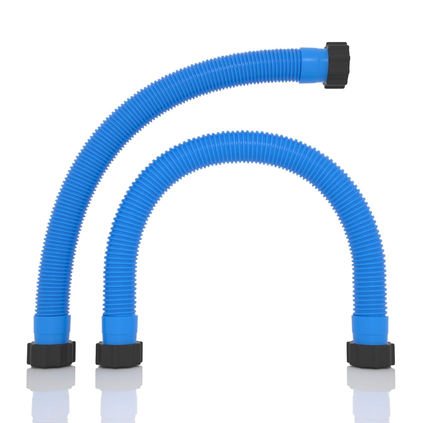 1.5" x 20" Pool Hose Replacement, Pack of 2 - Compatible with Above Ground Pools Filter Pump Hoses, Sand Filters, Saltwater Systems (1,500-2,500 GPH), Blue