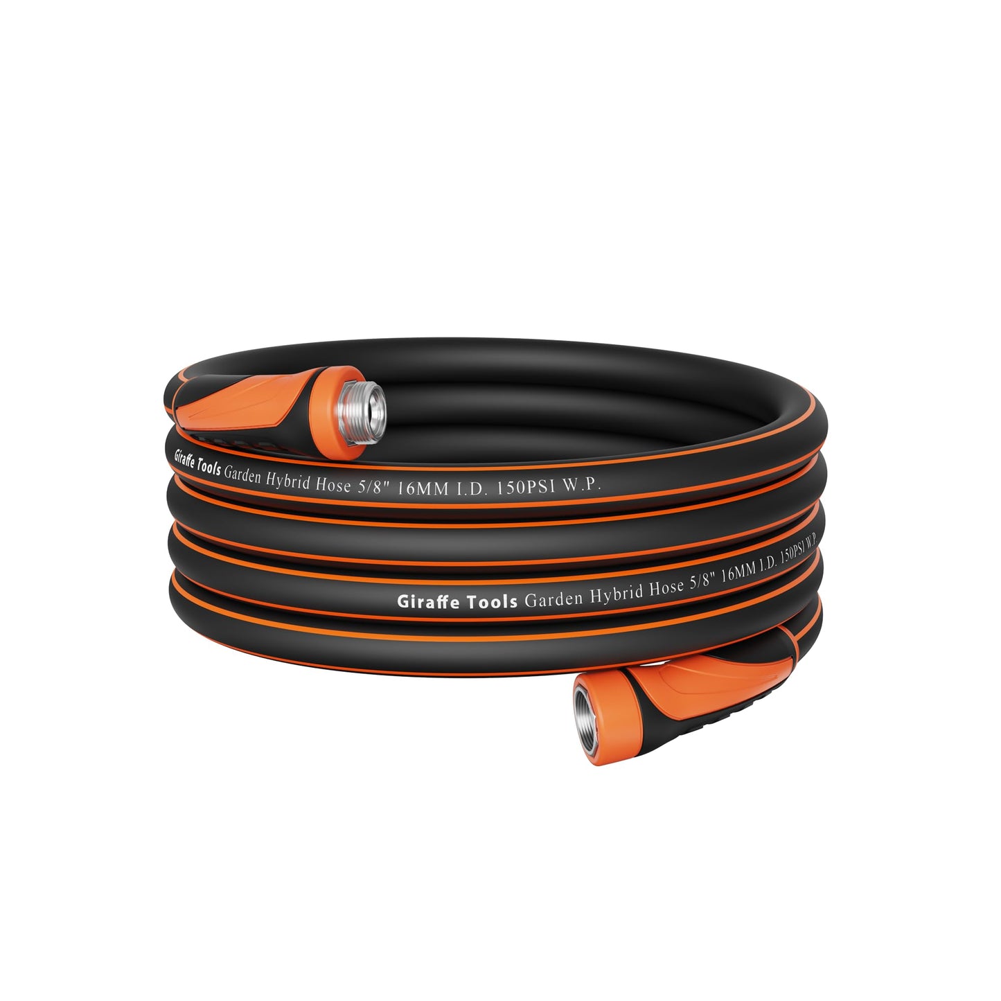 Giraffe Tools Garden Hose 5/8", Water Hose Heavy Duty, Flexible, Lightweight Hybrid Hose with Swivel Handle, 25ft Male to Female Fittings, Burst 600 PSI