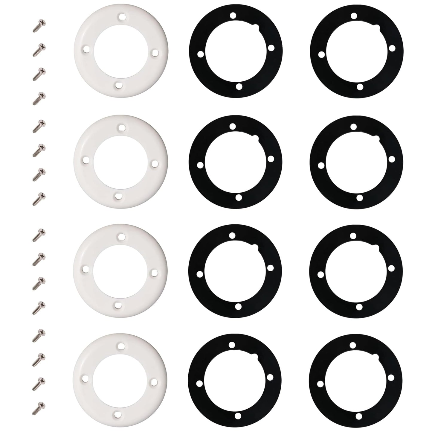 SPX1408B Face Plate & SPX1408C Gasket Compatible with Hayward Pool SP1408 SP1411, SP14071 Inlet Return Wall Fitting Kit,Vinyl Swimming Pool Return Wall Fitting Kit W/4 Face Plates, 8 Gaskets,16 Screws