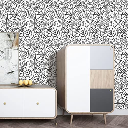 Wall Paper Sticker Pull and Stick Nuwallpaper Wallpaper Peel and Stick Modern Contact Paper Removable Decorative Boho Temporary Waterproof Geometric Self Adhesive Wallpaper17.7IN x 78.7IN