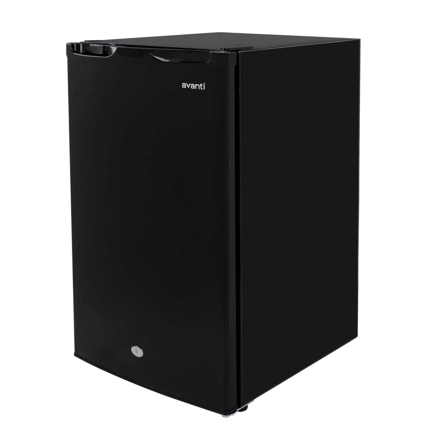 Avanti 4.4 Cu. Ft. Compact Refrigerator Lockable Mini Fridge for Home Office or Dorm with Adjustable Glass Shelves, Reversible Door, Interior Light, and ENERGY STAR Certification, 4.4 cu.ft., Black