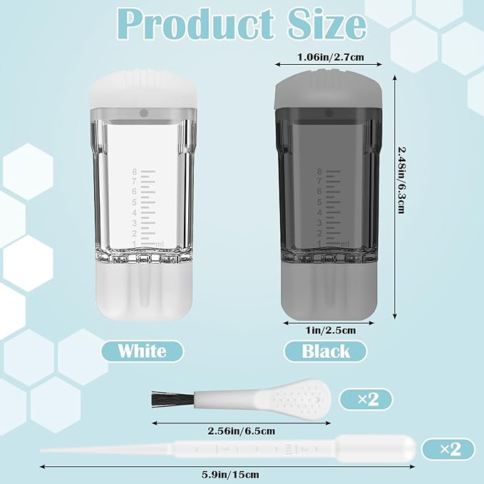 2 PCS Minoxidil Applicators with Cleaning Brush and Dropper, Anglecai Scalp Applicator Comb for Hair Oil Applicator Brush, Minoxidil Brushes for Scalp Applicator Comb for Hair Growth
