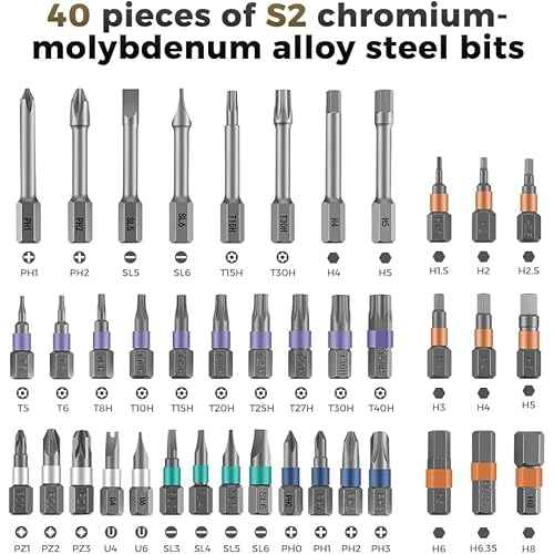 42 in 1 Magnetic Screwdriver Set, DIY Ratchet Screwdriver Set, Removable Self-assembly Precision Screwdriver Kit, Magnetic DIY Precision Tool Kit for PC Laptop Mobile Cell Phone Digital Watch