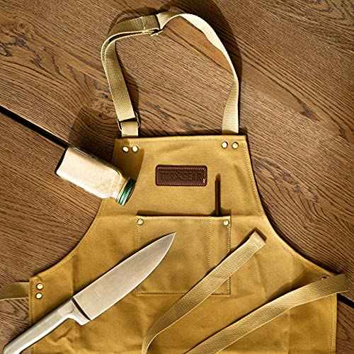 Torxgear Kids Kids Soft Canvas Apron - Shop and Blacksmith Apron for Boys & Girls - Durable Woodworking and Workshop Tool Apron - Adjustable Children's Art Smock for Crafts, Painting & DIY Projects