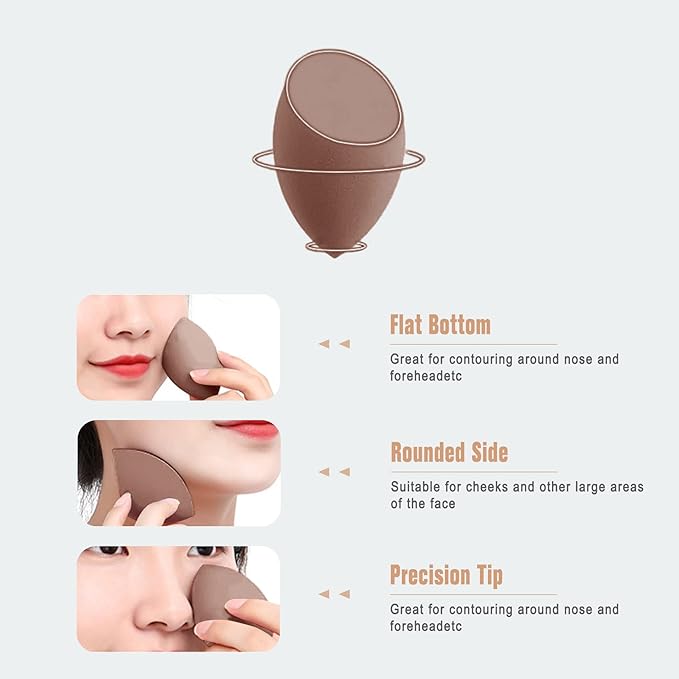 FERYES Makeup Sponge Holder with Makeup SpongeÃ¢ÂÂ Eco-Friendly Silicone Beauty Make Up Blender Case and Dry & Wet Use Foundation Sponge for Travel