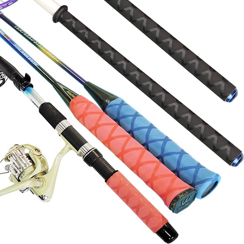 QBGTFAK Shrink Tubing for Fishing Rod Handles,Shovel Handle,Motorcycle Handgrips,garden tools handles Much Better Grip,Black Textured Shrink Wrap 45mm*1 Meter