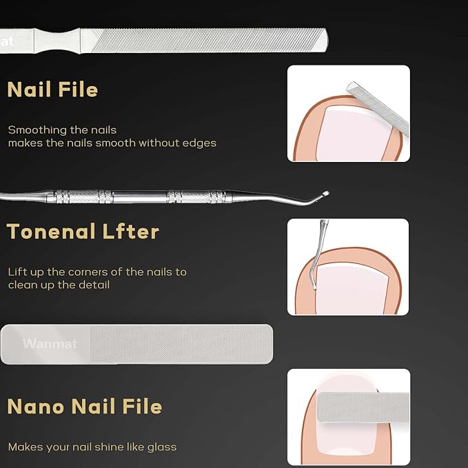 Upgraded Toe Nail Clippers for Men, 6pcs Toenail Clippers, (1pcs)