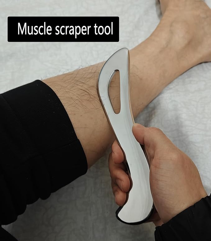 Stainless Steel Gua sha Scraping Massage Tool,IASTM Tool,Physical Therapy for Soft Tissue,Used for Back,Neck, Legs, Arms, Shoulder(S2)