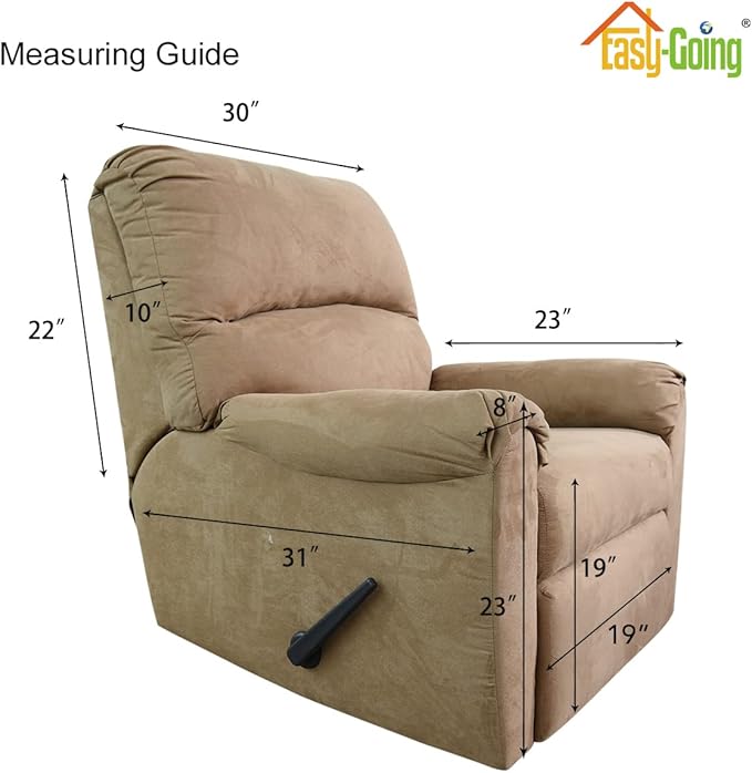 Easy-Going Recliner Sofa Slipcover Reversible Sofa Cover Water Resistant Couch Cover Furniture Protector with Elastic Straps for Pets Kids Children Dog Cat (Recliner, White/White)