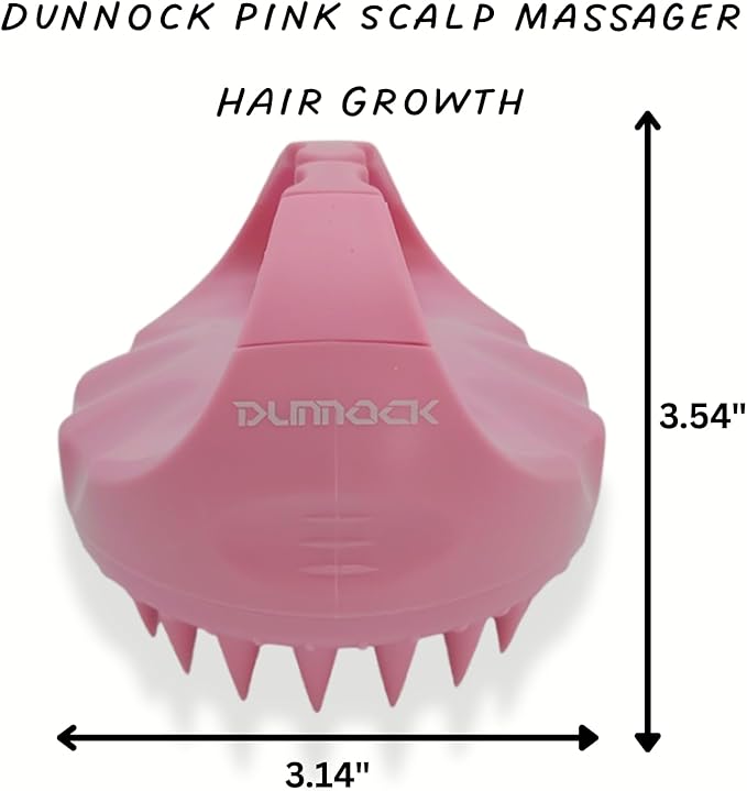 Dunnock Manual Scalp Massager & Shampoo Brush (Pink) Ã¢ÂÂ Designed to give You a Salon-Like Scalp Treatment at Home Turn Every Wash Dandruff Comb Into a Spa Experience Scalp Stimulator.