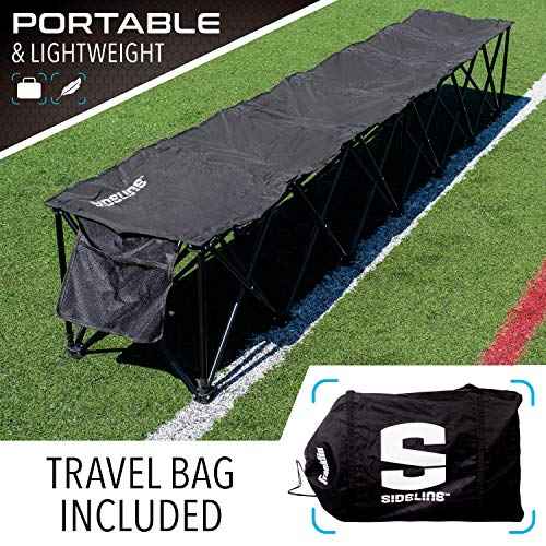 Franklin Sports Sideline Team Bench ? 6 Person ? Collapsible Sport Bench ? No Assembly ? Instant Seating ? All Sport ? Soccer ? Lacrosse ? Football ? Heavy Duty