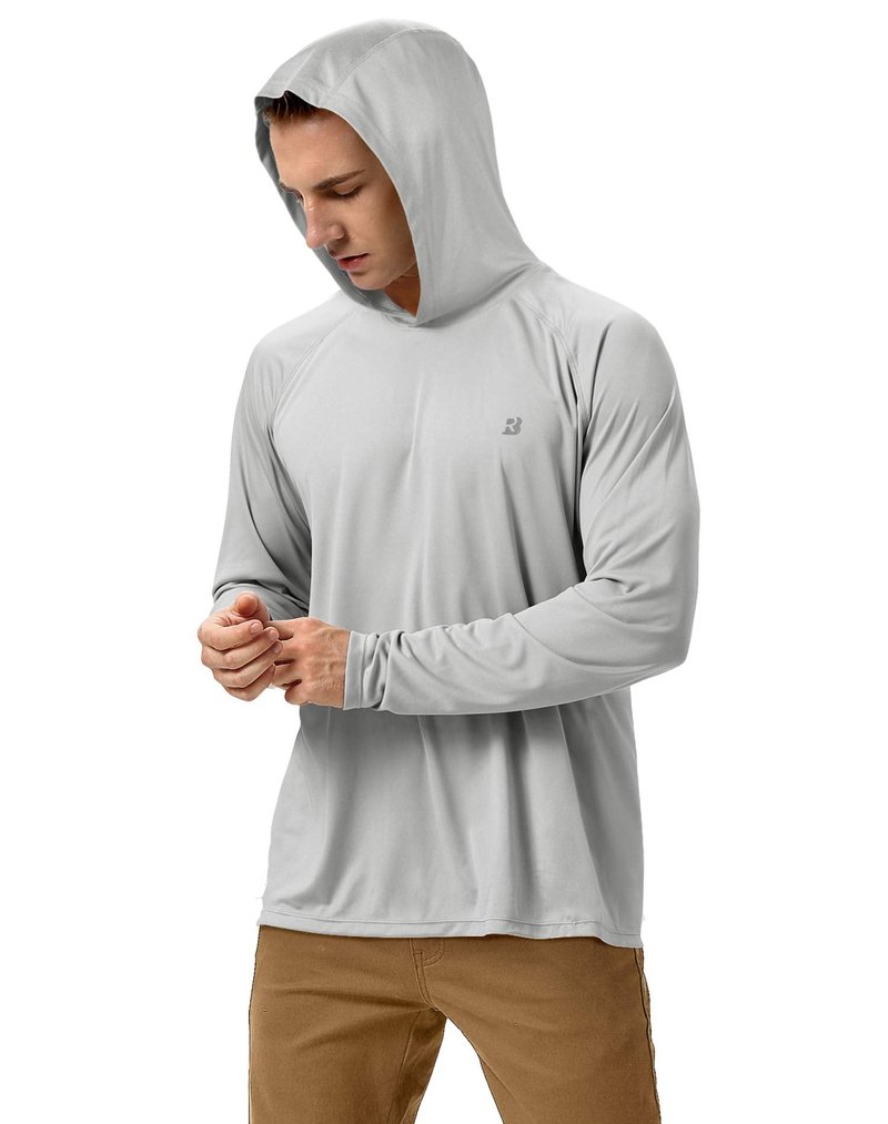 Roadbox 2 Pack UPF 50+ Fishing Shirts for Men Long Sleeve Sun Protection Hoodie Lightweight Outdoor UV Hiking Shirts