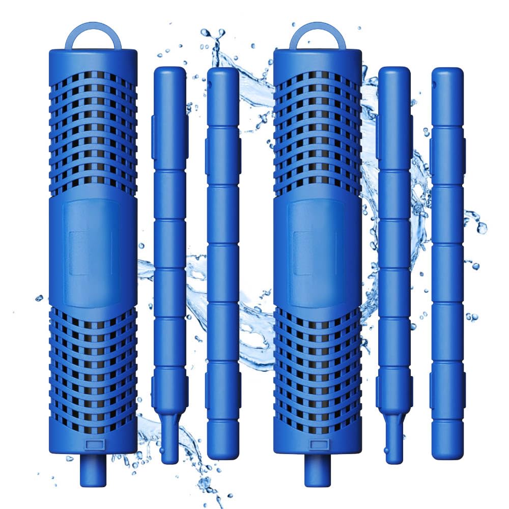 Joepoe SPA Mineral Sticks for Hot Tub, Hot Tub Stick with 4 Months Lifetime Universal for Hot Tub & Pool, Spa Mineral Cartridge Keeps Water Crystal Clear (Blue,2-Pack)