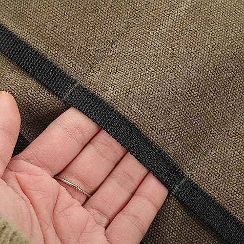 3pcs Chisel Roll, Canvas Roll up Tool Organizer Woodworking Carving Tool Bag 4 Pockets Wrench Holder Pouch for Knives and chisels Storage