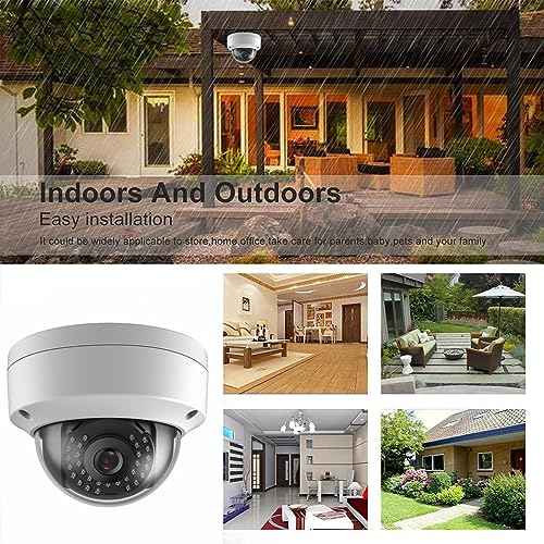 4MP Analog Coax Dome TVI CVI CCTV Surveillance Security Camera, 2.8mm 100¡Æ Wide Viewing Angle, 65ft IR Night Vision, Outdoor, Full Metal Housing, ONLY Compatible with 4MP, 5MP and 8MP DVR