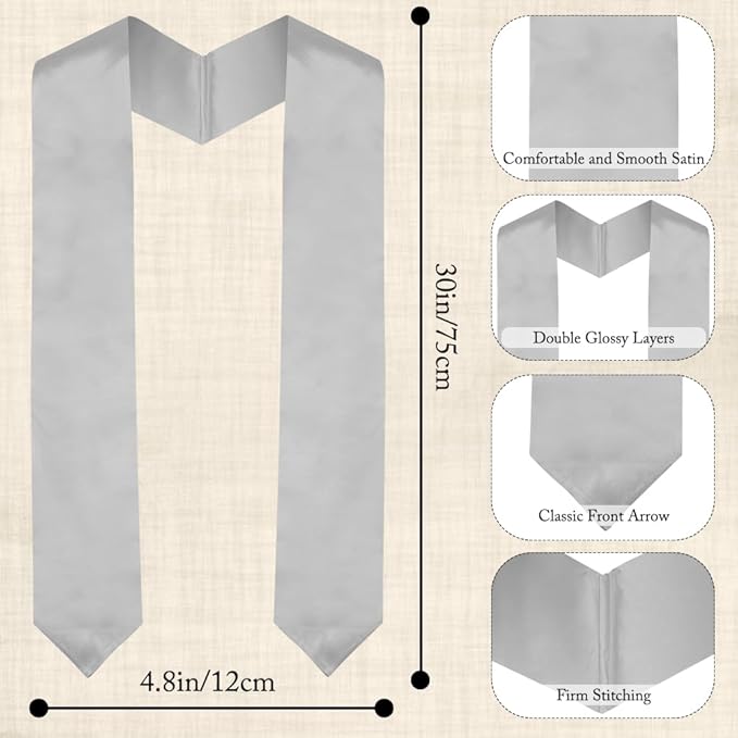 Graduation Stole Graduation Sash Unisex Adults Class of 70'' Stoles for Academic and Choral Ceremony