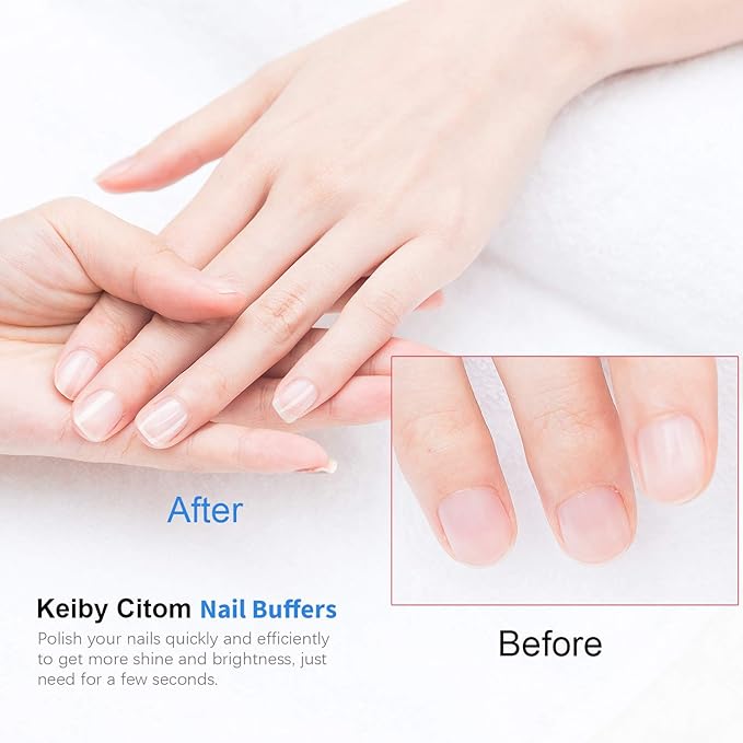 Nail Files and Buffers - Professional Nail Buffer Block for Shaping Polishing, New Natural Nail Polisher with 4 Sides for Nail Art Gel Suit for Home Salons Use (2 Pcs)