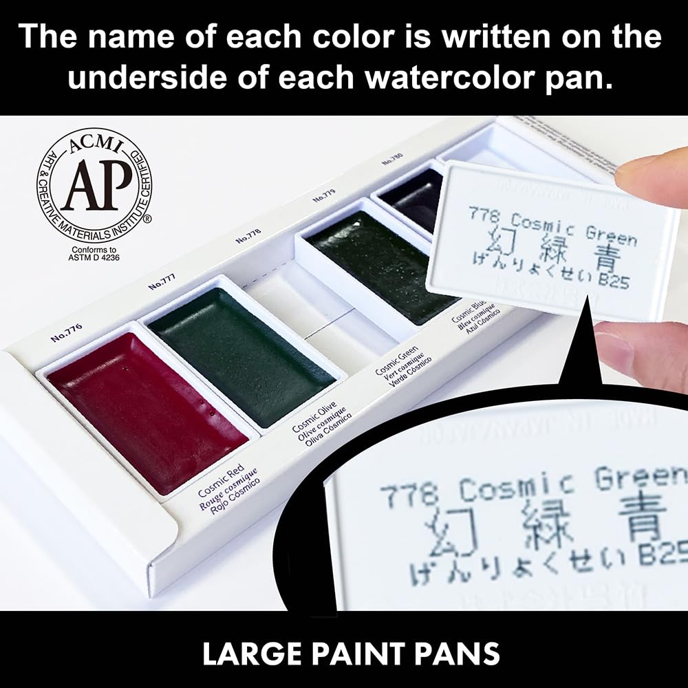 Kuretake GANSAI TAMBI GRANULATING COLOR II 5 colors set, Watercolor Paint Set, Professional-Quality for Artists and Crafters, AP-Certified, Made in Japan