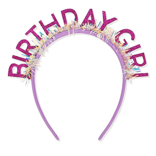 CIEHER Purple Birthday Girl Headband Birthday Crown for Women Girls
