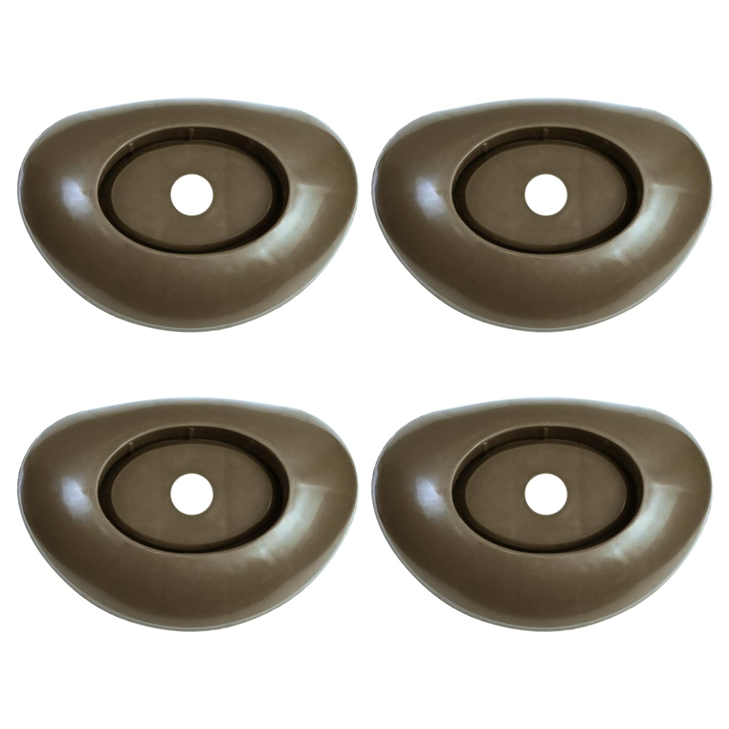 4-Pack Leg End Caps Footings 5 1/4" x 3 5/8"x1" for Frame Vertical Legs 2.5" x 1.75", Leg Caps Compatible with Coleman 18ft x 48in, 24ft x 52in, 22ft x 52in Round Above Ground Pool Foot Supports