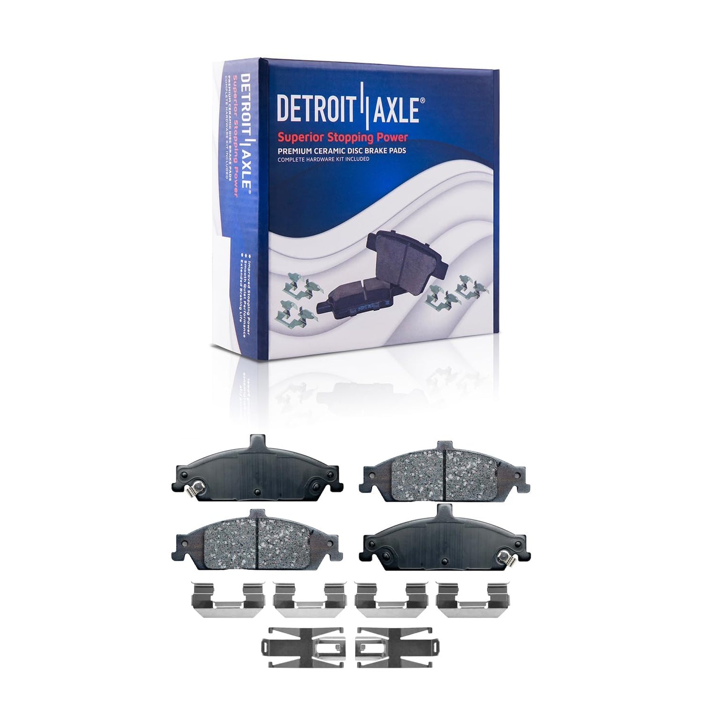 Detroit Axle - Front Brake Kit for Chevrolet Malibu Malibu Pontiac Grand Am Olds Alero Cutlass, Disc Brake Rotors Ceramic Brakes Pads Replacement [10.94" inch Rotors]