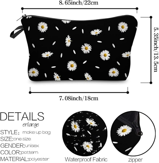 Makeup Bag Travel Pouch Cosmetic Purse Deafun Small Zipper Toiletry Organizer Gift for Women (52366)