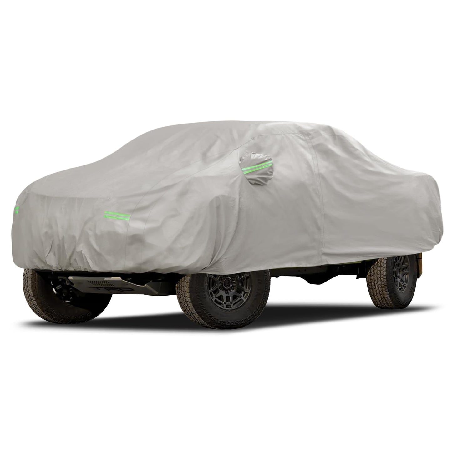 Migaven 6 Layers Car Cover Custom Fit for Toyota Tacoma 2005-2025, Waterproof Full Exterior Cover Rain Sun Protection with Door Zipper, Khaki