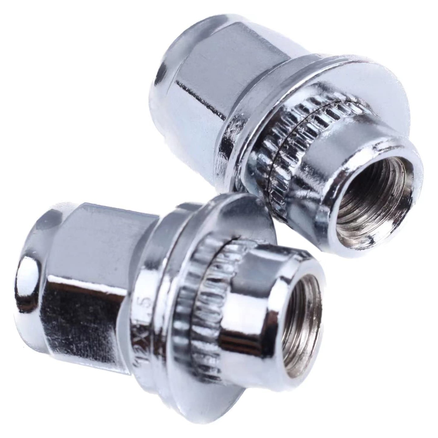 M12x1.5 Lug Nuts with Mag Flat Seat 24 pcs 13/16" 21mm Hex 1.46x1.18 Chrome Wheel Lug Nut Compatible with Tacoma 4Runner FJ Cruiser Corolla