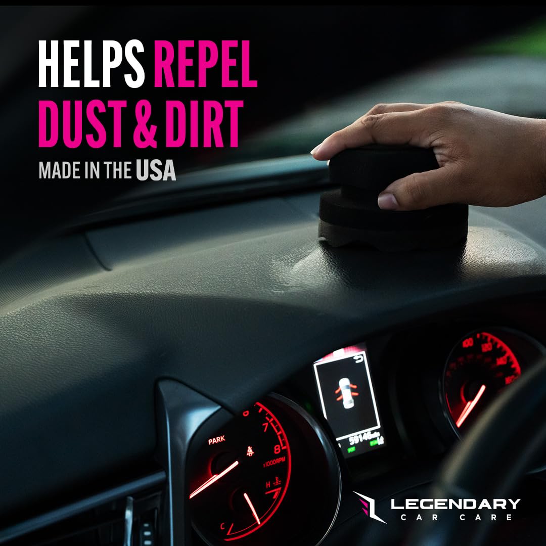 Legendary Gloss Dressing with Applicator 16oz - Tire Shine Spray & Plastic Restorer – Water Based & Non-Greasy Interior/Exterior Detailing Spray - Trim, Rubber, Vinyl & Plastic Restorer for Cars