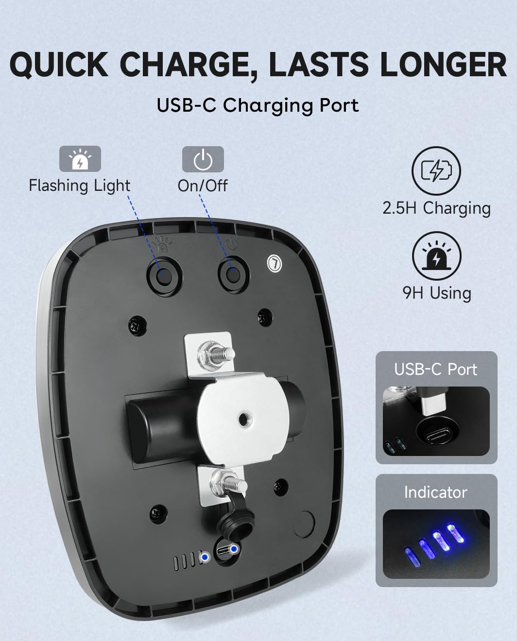 Agrieyes Wireless Trailer Lights for Big Trucks, USB-C Rechargeable Magnetic Trailer Light for Towing with Warning Mode, Portable LED Tow Lights Kit for Trucks Boat RV