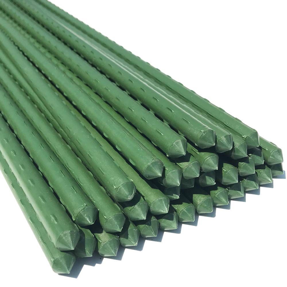 WAENLIR Garden Stakes 48 inch 4ft Sturdy Tomato Stakes, Plant Stakes for Outdoor Plants, Plant Support Sticks for Gardening, Pack of 30