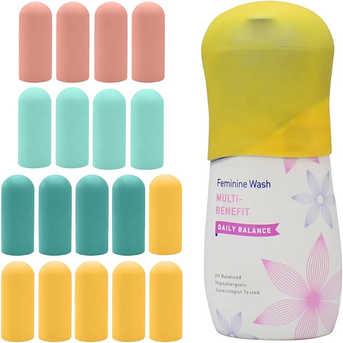 Silicone Bottle Covers Travel Essentials for Women Men, Beach Vacation Essentials, Travel Size Toiletries Accessories, Cruise Ship Essentials 2026, Must Haves, Leak Proofing