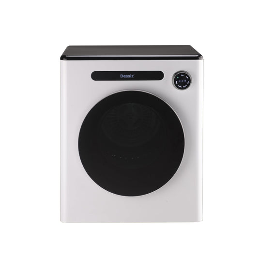 Dessiz 110V Clothes Dryers 950W Compact Dryer 1.6cu.ft Front Load Stainless Steel 11lbs Electric Dryers Machine with Exhaust pipe for Apartment,RVs,Dorms,Auto Stop and Easy Control