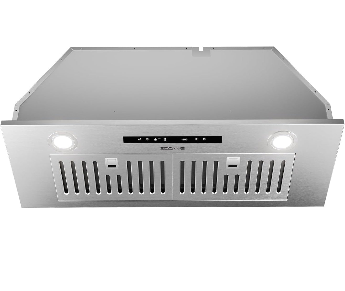 SOONYE Range Hood 30 inch, Insert Range Hood 600 CFM Kitchen Vent Stove Hood with 3 Speed Gestures Sensor Touch Control with Remote, Permanent Baffle Filter, Ducted/Ductless Convertible