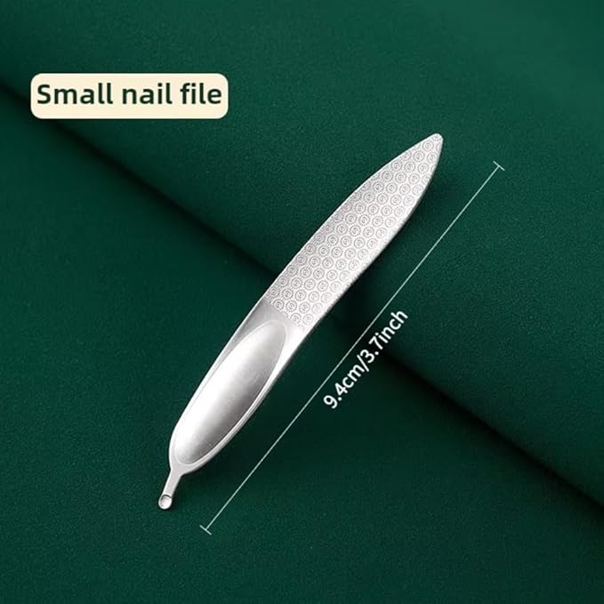 3 Pack Stainless Steel Nail Files Fingernail Files Set with Czech Glass Nail Files Crystal Glass Fingernail File Double Sided Metal Nail File for Fingernails Filing Shaping Toenails Smoothing