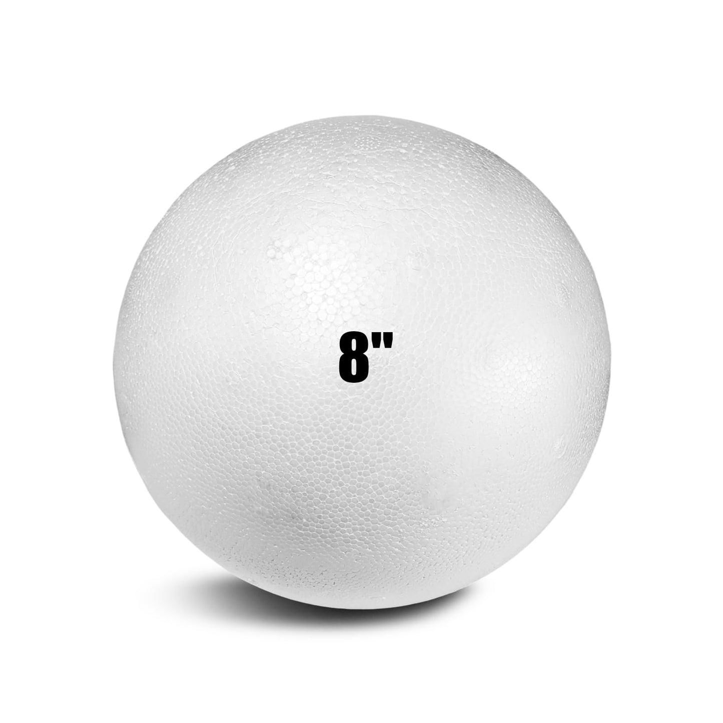 Styrofoam Balls 8 Inch,1PC Large White Foam Balls for Crafts, DIY Craft Giant Foam Ball for Home and School,Smooth Solid Round(Styrofoam-8in-1pc)