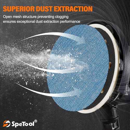 SpeTool 5 Inch Sanding Disc Net Mix-Pack, Grits 80, 120, 180, 240, 320, 400, Ceramic Aluminum Oxide 30 Pieces Mesh Sandpaper, Dustless Hook and Loop Design for Wood, Drywall, Matel Processing