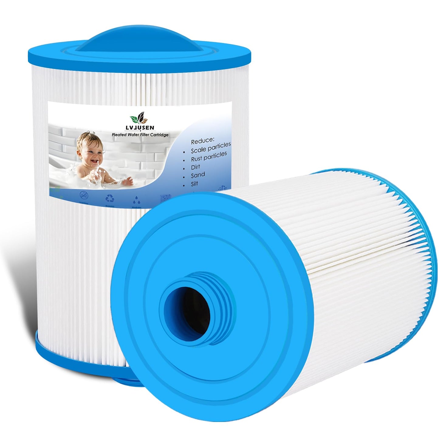 LVJUSEN PWW50P3 Spa Filter Replacement for Pleatco Pure PWW50P3/Unicel 6CH-940 Spa Filter/Viking Spa Filter/Waterway 817-0050/Filbur FC-0359,25252,03FIL1400-2 Pack
