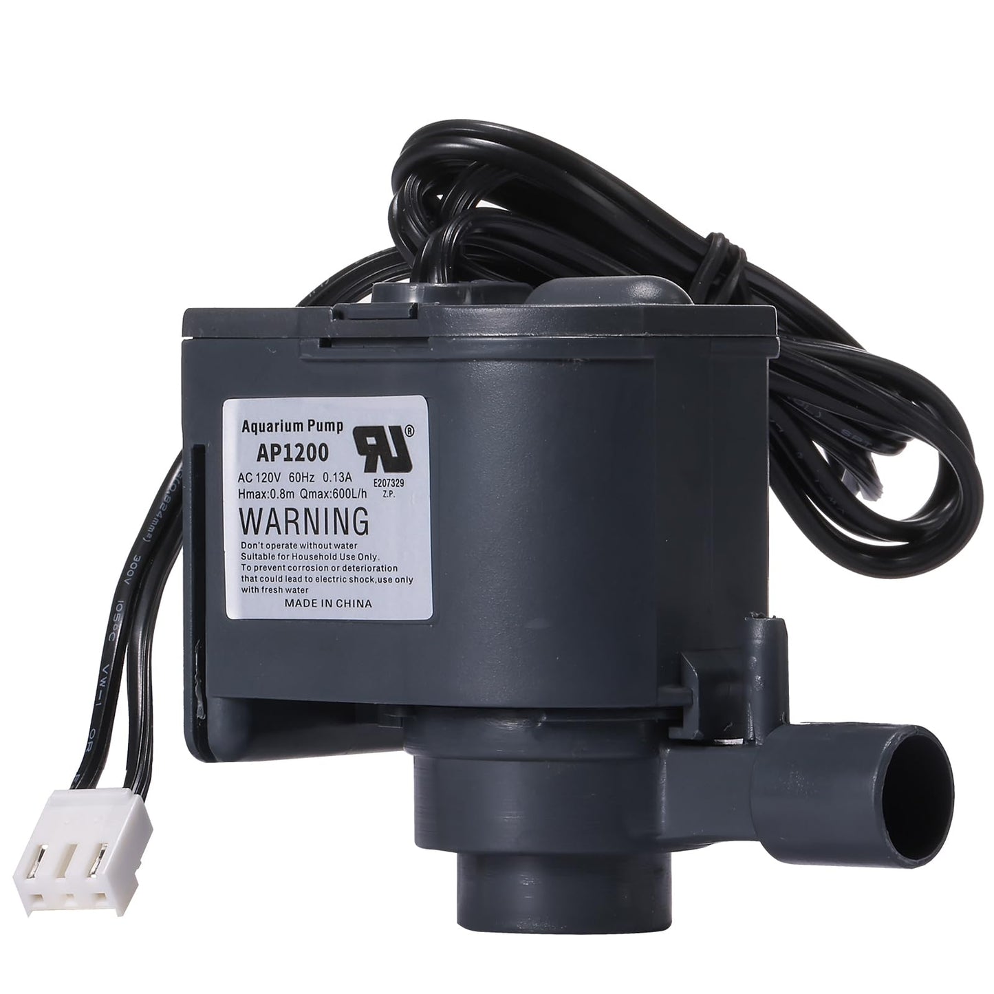 AC 120V AP1200 Commercial Large Flowing Water Ice Machine Water Pump Small Circulating Submersible Pump For HZB-30F,HZB-38F,HZB-32,HZB-45,HZB-65,HZB-90,HZB-120,HZB-160 Ice Maker 60Hz 0.13A Hmax:0.8m