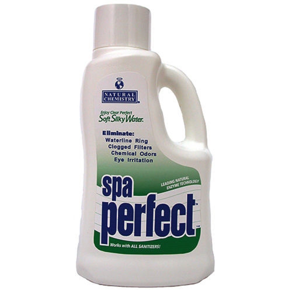 Natural Chemistry Spa Perfect, 2 Liter, Makes Water Feel Soft and Silky, Removes Waterline Ring, Clogged Filters and Eye Irritation, Works with All Sanitizing Systems
