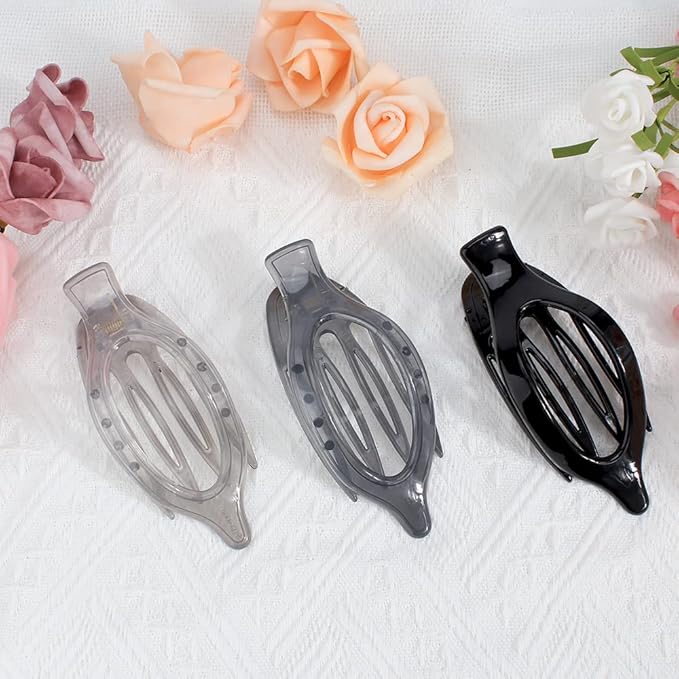 Flat Hair Clips Lay Down Hair Clips for Thick Thin Hair Barrettes for Women Alligator Clips 3Pcs Duck Billed Accessories for Women