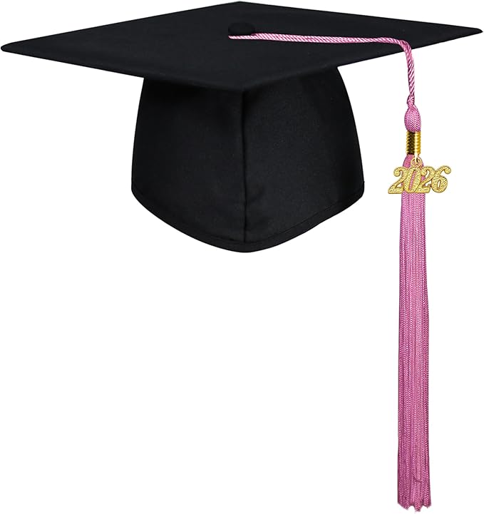 GraduatePro Matte Graduation Cap with 2026 Tassel for Adults High School and Bachelor Master 12 Colors